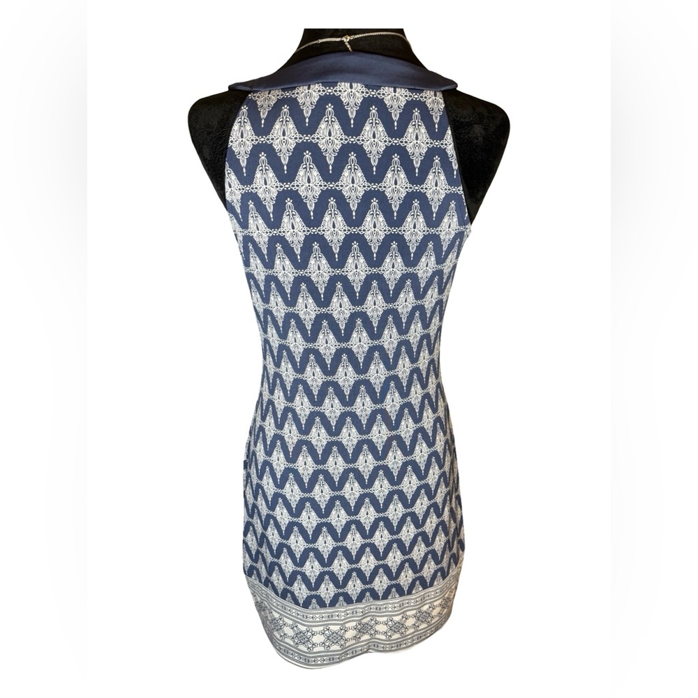 Magnolia Grace Navy Embroidered Shift Dress XS Petite Boho Style Sleeveless - Picture 2 of 5